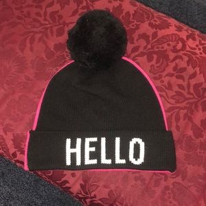 Kate Spade Hello Gorgeous black and pink Hat